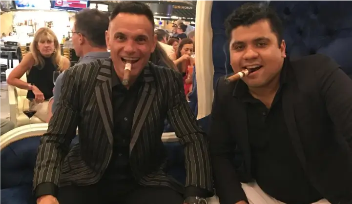 Rafa Prado e Kevin Harrington no evento ebulição